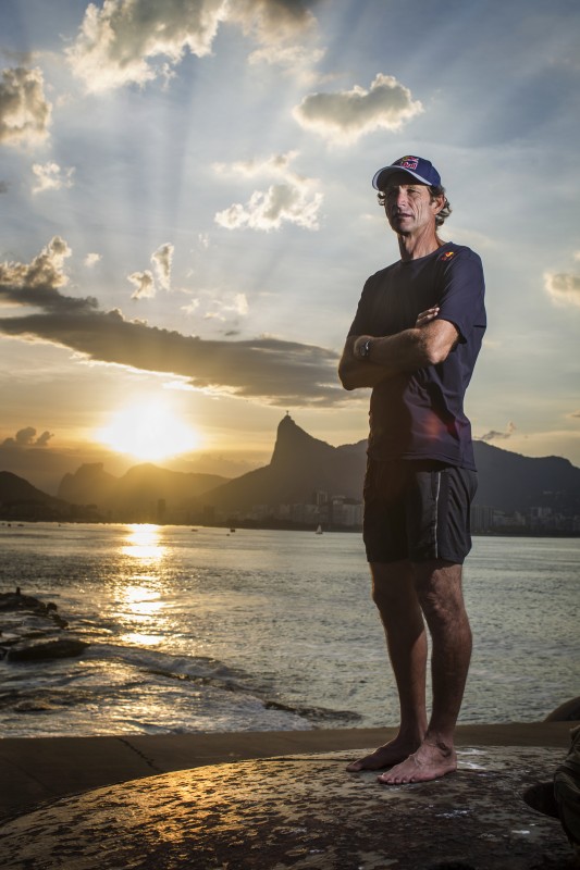 Santiago Lange pose for a portrait at Forte Da Ilha Da Laje during the 3th Brazil Sailing Cup in Guanabara Bay, Rio do Janeiro, Brsil on December 19, 2015