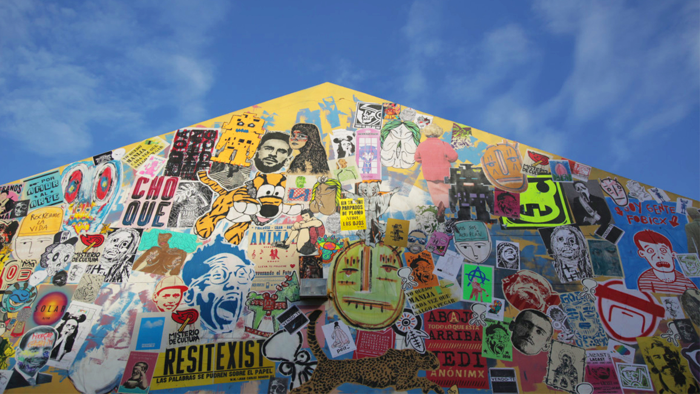 Así fue Peglam International Pasteup, la construcción de un mural